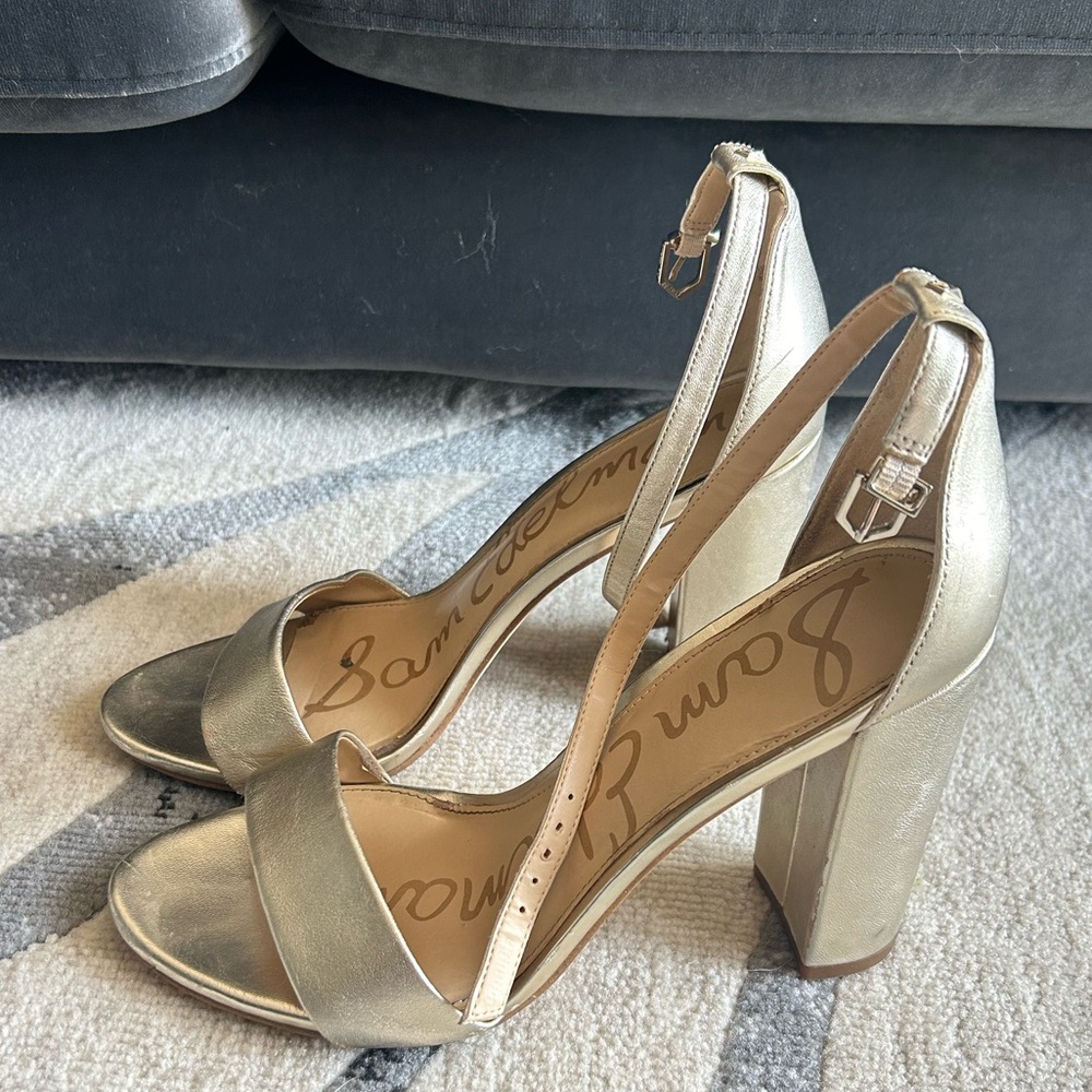 Sam Edelman Gold Yaro Heels